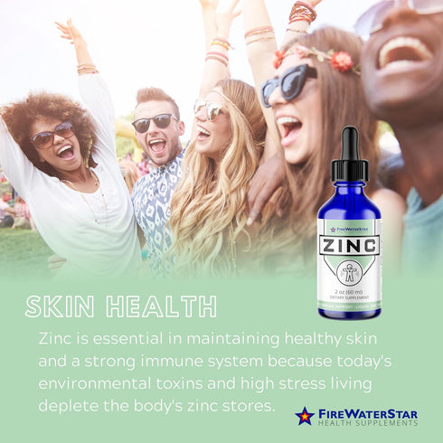 FWS Liquid Zinc Supplement for Men Women Kids, Organic Non-GMO Vegan, Ionic Zinc Sulfate Drops, Immune System Boost Healthy Skin Support Overall W...