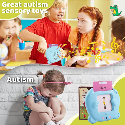 Talking Flash Cards for Toddlers 1 2 3 4 5 Years, 224 Sight Words, Autism Sensory Toys for Autistic Children,Learning Montessori Toys, Educational...