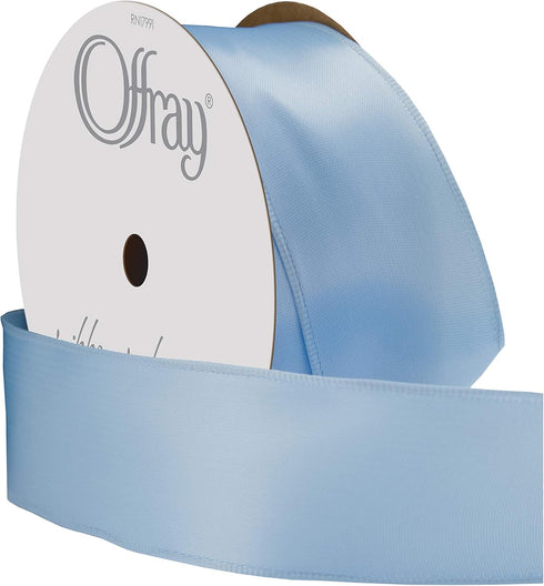 Berwick Offray 1.5" Single Face Satin Ribbon, Light Blue, 25 Yds...