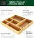 ROYAL CRAFT WOOD 5-Piece Bamboo Drawer Organizer Set – Multi-Use Storage Trays for Kitchen, Bathroom, Office, Makeup, Jewelry & More – Junk Drawer...