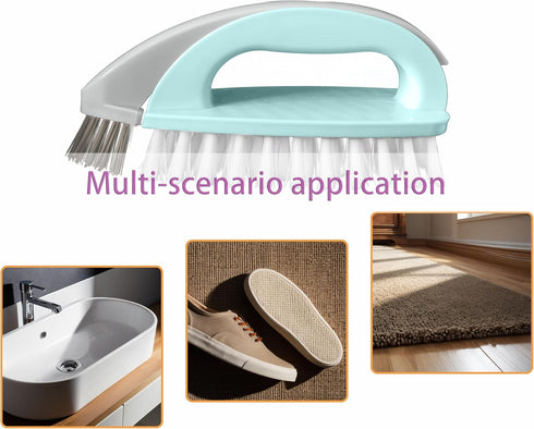 Detachable Cleaning Brush Handheld Brush Gap Brush Stiff Heavy-Duty Scrub Brush for Tile,Carpet,Bathroom Tubs,Grout,Blinds,Carpet,Shoes,Kitchen Si...
