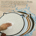Cat Scratcher Mat, Natural Cotton Rope Round Horizontal Scratching Pads with Ball Toy, Cat Furniture Protector Scratch Pad for Indoor Cat Scratche...