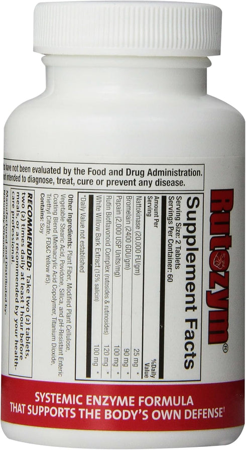 Naturally Vitamins Rutozym 120 ct, Bottle, Medium Yellow...