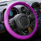 Spurtar Steering Wheel Cover, Soft Silicone Leather Texture Steering Wheel Covers, 14"-15" Anti-Slip Car Purple Steering Wheel Cover, Car Steering...