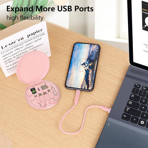 evron USB C Adapter OTG 2pc Set,Multi Charging Cable Conversion Set USB A & Type C to Micro/Lightning,USB C to iOS Device,Data Transfer,SIM Card P...