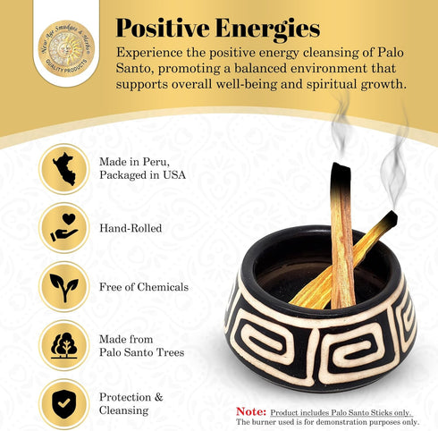 Sacred Palo Santo Wood Incense Sticks - New Age Smudges & Herbs | Harness 'Holy Wood' for Cleansing, Meditation & Energy | Ethically Sourced, Arom...