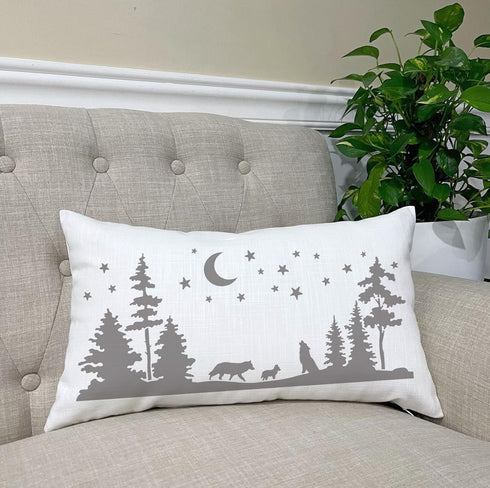 Wolf Stencils for Painting Animal Stencils for Wood Burning 12inch Forest Mountain Tree Stencil Wildlife Hunting Template for Wood Crafts Wall Can...
