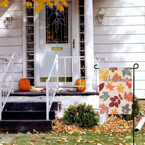 Fall Garden Flags,12x18 Double Sided Garden Flags, Burlap Maple Leaves Small Yard Flags for Outside Fall Thanksgiving Farmhouse Seasonal Holiday Y...