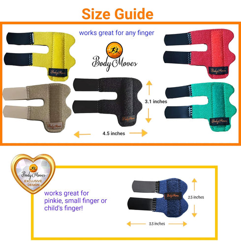 BodyMoves 5 Finger Splints plus 1 pinkie/kid splint (with Blue Pinkie)...