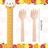 200 Pieces Wooden Forks Forks Disposable Mini Forks Small Sporks Bulk Appetizer Forks Cutlery Mini Utensils Cake Fork for Carnival Birthday Party ...