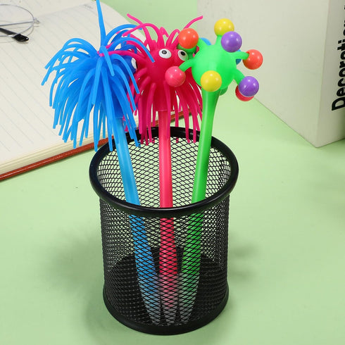 6pcs Stress Ball Ballpoint Pens Funny Monster Ballpoint Pens Cartoon Ballpoint Ink Gel Pens for Kids arty Favors Novelty Pens School Office...