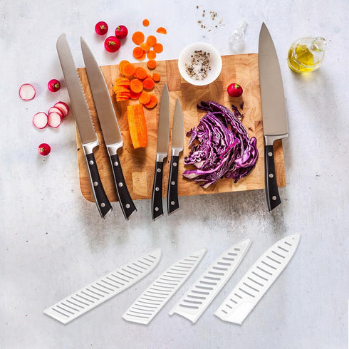 PATIKIL PP Safety Knife Cover Sleeves for 3.5" Paring Knife, 5 Pack Knives Edge Guard Blade Protector Universal Knife Sheath for Kitchen, White...