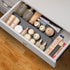ihomecooker Spice Drawer Organizer Spice Jars Organizer Seasoning Rack Expandable From 8" to 16" 3 Tiers Countertop Tray Insert for Kitchen Drawer...