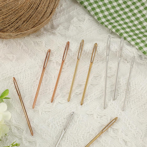 16pcs Large-Eye Blunt Needles, 7cm/2.75inch Yarn Knitting Needles Tapestry Sewing Needles Wool Hand Metal Sewing Knitting Needles for Crochet Proj...