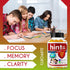 Hint Brain Memory Supplements for Kids & Teens, Omega 3 Brain Health, Focus & Eye Support Vitamins, Low Sugar 60 Gummies Support Attention & Conce...