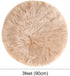 uxcell Faux Fur Round Rug,Fluffy Area Mat,Fluff Rugs for Bedroom Floor Sofa Living Room 3 x 3 Feet Khaki...
