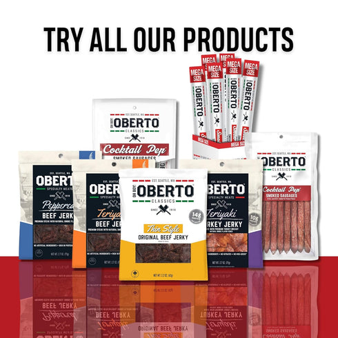 Oh Boy! Oberto Classics Thin Style Peppered Beef Jerky, 7 Ounce...