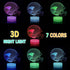 Helmet Shape 3D Optical Illusion Smart 7 Colors Night Light Table Lamp Gifts for Panthers Fans, Men, Women, Kids, Boys, Teens…...
