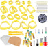 299 PCS Polymer Clay Cutters Set, 18 Shapes Clay Earring Cutters with Earrings Accessories, Clay Pattern Cutting Molds, Plastic Clay Cutters for P...