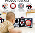 Black and White Baby Toys – High Contrast Soft Sensory Book with Mirror for Newborn Development, Perfect Tummy Time Toy for Infants 0-12 Months...