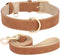 Beirui Soft Padded Leather Dog Collar and Leash Set, Heavy Duty Dog Leash and Collar Set with Metal Buckle, Breathable Dog Collars with 4FT Leathe...