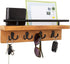 Mail and Key Holder for Wall, Decorative Wooden Wall Shelf with Hooks, Wall Mounted Coat Rack with Shelf, Keys Organizer, Entryway Hooks with Home...