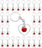 PHAETON 30PCS Teacher Appreciation Christmas Gifts Heart-shaped Ring Apple Charms Keychain for Teachers Coaches Tutors Principals Presents Teacher...