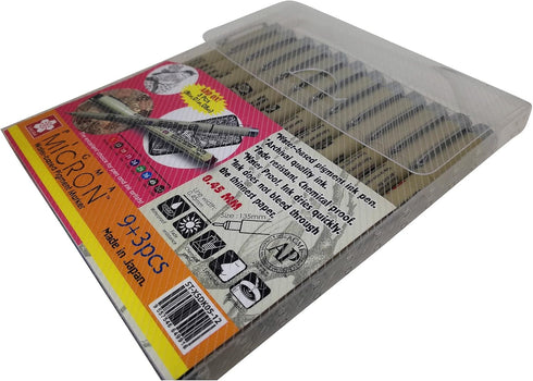 Sakura Pigma Micron pens 12 Fineliner Drawing Set (05 Assorted Color with Black Brush, 08, 01 & 05)...