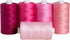Connecting Threads 100% Cotton Thread Sets - 1200 Yard Spools (Set of 5 - Rosy Glow)...