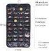 Cemueo Hanging Jewelry Organizer, Double Sided 80 Pocket Jewelry Chain Storage Bag 2 Layer of Fabric Jewelry Organizer Holder for Necklace Bracele...