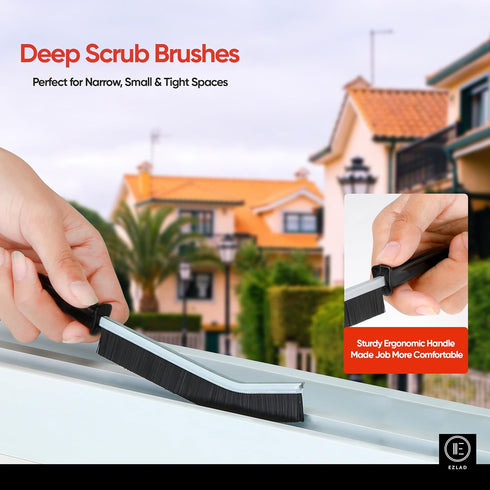 5 Pcs Hard Bristle Crevice Cleaning Brush for Household Use, Grout Gap Cleaning Brushes for Bathroom, Kitchen, Tiles, Window & Door, New 2023 Desi...