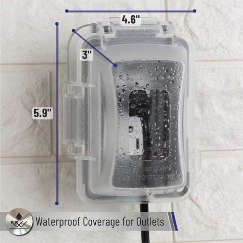 Bates- Weatherproof Electrical Outlet Cover, 1-Gang, Outdoor Outlet Cover Weatherproof, Outdoor Plug Cover, Outdoor Electrical Outlet Cover, Weath...
