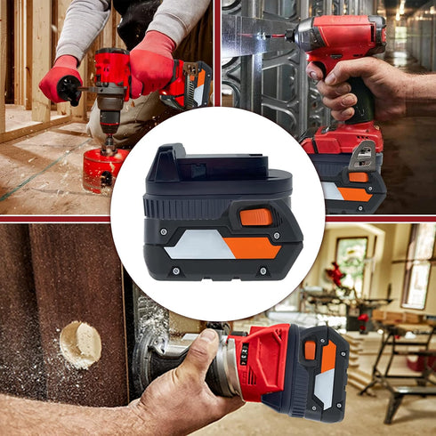 Adapter Convert for Ridgid to Milwaukee, AR18ML Battery Converter for Ridgid AEG 18V Hyper li-ion to Work with for Milwaukee M18 18V Lithium Power...