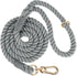 5 FT Dog Leash Handmade Braided Rope Dog Leash for Small Medium and Large Dogs, Grey...