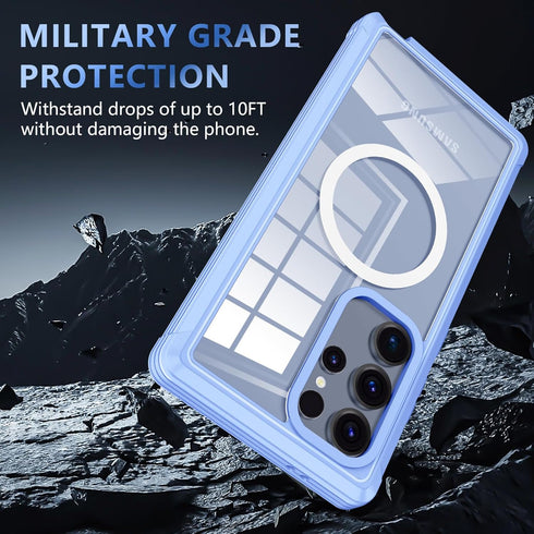 Hekodonk for Galaxy S24 Ultra Case,Compatible with MagSafe,Built-in Screen Protector & 2X Camera Lens Protector,Full Body Shockproof Protective Ph...