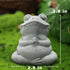 Frog Stone Statue Decor, Yoga Zen Pose Meditation Accessories Cute Figurines Frog Gifts Garden Decor Desk Decorations...