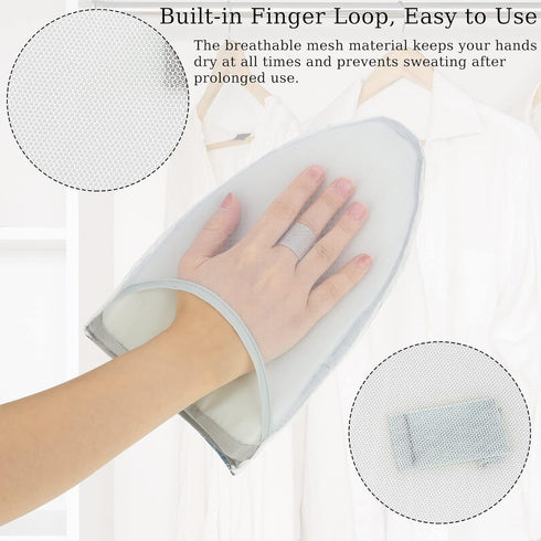 2 Pieces Gloves for Steamer Garment Steamer Ironing Gloves Waterproof Anti Steam Mitt with Finger Loop Heat Resistant Ironing Board for Clothes St...
