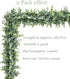 DearHouse Faux Eucalyptus Garland Plant, 2 Pack Artificial Vines Hanging Eucalyptus Leaves Greenery Garland for Wedding Backdrop Arch Wall Decor, ...