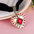 Halloween Gothic Black Velet Choker Necklace for Women Halloween Costume Party Favors Gold Heart Necklace with Red Resin Rhinestones Punk Rock Cos...