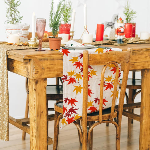 FINGERINSPIRE Maple Leaf Stencil for Painting 11.8x11.8inch Leaf Pattern Drawing Template Maple Leaf Branch Painting Stencil Plastic Foliage Hollo...