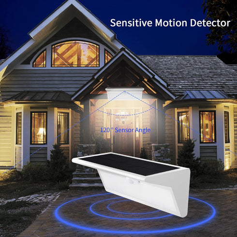 Solar Lights Outdoor, 800LM 3000mAh Solar Motion Sensor Lights, 4 Modes 46LED Solar Motion Lights Outdoor with IP65 Waterproof for Garden Deck Gar...