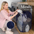 Handy Laundry Collapsible Mesh Foldable Hamper 14" x 14' x 24" Navy Blue...