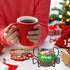 8 PCS Christmas Diamond Art Coasters Christmas Hot Cocoa Diamond Art Coasters Kits with Holder Santa Claus Snowman DIY Coasters for Beginners, Adu...