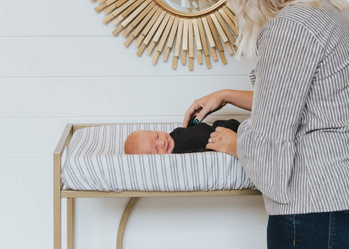 Copper Pearl Premium Knit Changing Pad Cover Soft, Stylish, and Universal Fit for All Standard Diaper Changing Pads, Trendy Design Changing Pad Co...
