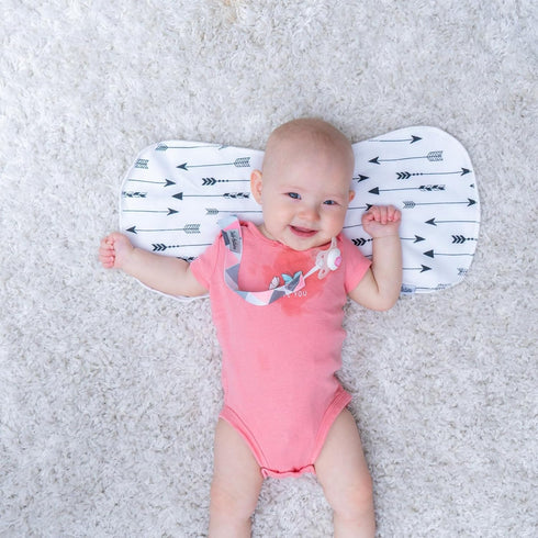 Dodo Babies 5-Pack Baby Burp Cloths - Soft, Absorbent Cotton Burp Cloths - includes Pacifier Case and 2 Pacifier Clips - Colors: Pink and White...