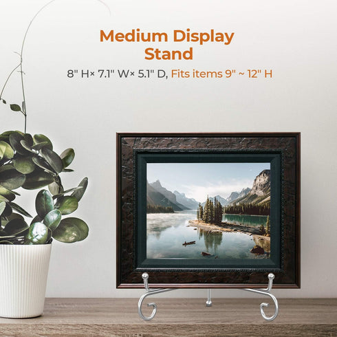 TR-LIFE Plate Stands for Display - 8 Inch Plate Holder Display Stand + Metal Easel Stand for Picture Frame, Decorative Plates, Photo, Book, Collec...