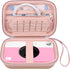 Canboc Carrying Case Compatible with KODAK Printomatic Digital Instant Print Camera, Zipper Mesh Pocket fit Photo Paper and Cable, Rose Gold (Case...