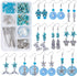 SUNNYCLUE 1 Box DIY 10 Pairs Starfish Mermaid Turquoise Earring Making Starter Kit Ocean Beach Summer Theme Earrings Synthetic Turquoise Beads Tur...