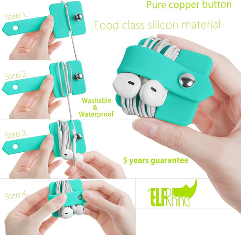 Cord Organizer Earbuds Holder Earphone Wrap Earphones Organizer Headset Headphone Earphone Wrap Winder Cord Manager Cable Winder Blue......