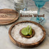 Outset 3-in-1 Acacia Wood Salt Rimmer, Cutting Board and Storage Container, 6.38" x 6.38" x 1.06" inches...